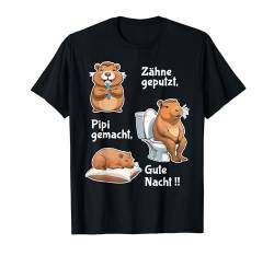 Zähne geputzt Pipi gemacht Gute Nacht Nachthemd Schlafshirt T-Shirt von Schlafshirt für Kinder Schlafanzug Sleepshirt