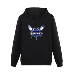 Schlag Charlotte Hornets Mens Hoodies Unisex Pullover Hoody Black Sweatershirt 3XL von Schlag