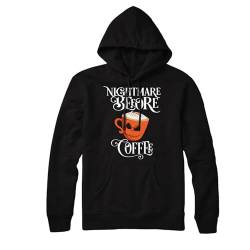 Schlag Nightmare Before Coffee Mens Hoodies Unisex Pullover Hoody Black Sweatershirt XXL von Schlag