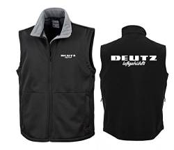 Deutz Softshell Weste | Brust- und Rückendruck | Schwarz | Größe 3XL von Schlüter