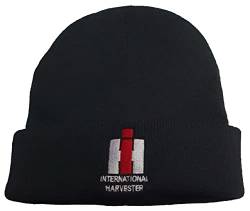 IHC International Harvester Rollmütze mit Stickmotiv | Herren Beanie | Schwarz | Einheitsgröße von Schlüter