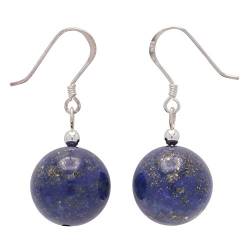 Ohrringe Ohrhänger aus echtem Lapis-Lazuli & 925 Silber blau dunkelblau Damen von Schmuck-Krone - Edelsteinschmuck