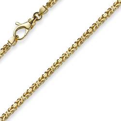 2,5mm Kette Halskette Königskette aus 585 Gold Gelbgold 70cm Unisex Goldkette von Schmuck Krone