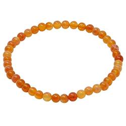 Armband Armschmuck Edelstein Feuerachat orange-gelb Ø4mm endlos dehnbar 18,5cm von Schmuck Krone