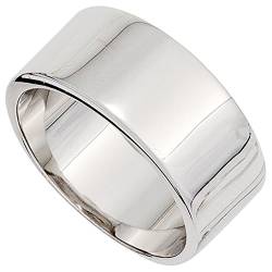 Breiter Ring Damenring 10,4mm breit 925 Silber glänzend schlicht Silberring, Ringgröße:Innenumfang 58mm ~ Ø18.5mm von Schmuck Krone