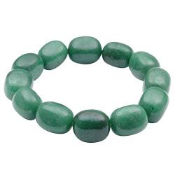 Edelstein Armband Armschmuck Indische Jade Aventurin, dehnbar, grün, endlos von Schmuck Krone