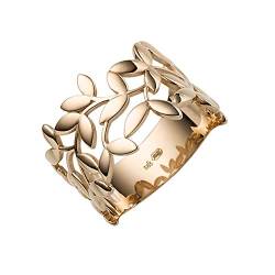 Ring Olivenzweig aus 585 Gold Rotgold Breite 12mm glänzend Fingerring Damen, Ringgröße:Innenumfang 60mm ~ Ø19.1mm von Schmuck Krone
