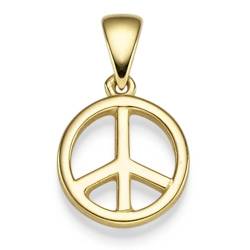 Schmuck Krone Anhänger Peace Frieden 16,5x10mm aus 585 Gold Gelbgold glänzend von Schmuck Krone