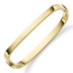 Schmuck Krone Armreif flach Oval 55x50mm aus 585 Gold Gelbgold glänzend 5mm breit von Schmuck Krone