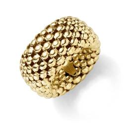 Schmuck Krone Breiter Himbeer Ring Damenring elastisch aus 585 Gold Gelbgold B:14mm, Ringgröße:Innenumfang 52mm ~ Ø16.6mm von Schmuck Krone