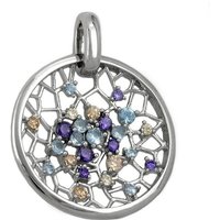 Schmuck Krone Kettenanhänger Anhänger Kettenanhänger Zirkonia multicolor 925 Sterlingsilber Damen, Silber 925 von Schmuck Krone