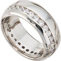 Schmuck Krone Silberring Silberring Damen Ring mit Zirkonia 925 Echt Silber Sterlingsilber, Silber 925 von Schmuck Krone