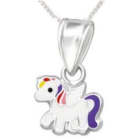 schmuck23 Kettenanhänger Anhänger Kette Einhorn 925 Silber Kinder Mädchen (Halskette mit Anhänger), Silberanhänger Kettenanhänger Kinderschmuck Halskette von Schmuck23