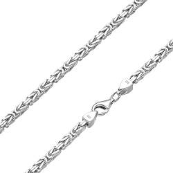Königskette 3mm 925 Silber massiv - Länge Wählbar - Collier Halskette oder Armband (42) von SchmuckForever