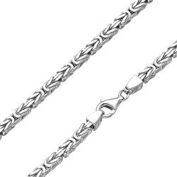 SchmuckForever Königskette 4mm 925 Silber massiv - Länge Wählbar - Collier Halskette oder Armband (45) von SchmuckForever