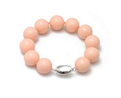 Schmuckwilli Perlenarmband für Damen & Mädchen - Elegante Armband mit rosa Mallorca Perlen Muschelkernperlen für jeden Anlass - Perlenarmreife für Frauen von Schmuckwilli