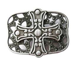 Schnalle123 Gürtelschnalle Celtic Keltisch Wikinger Kreuz 3D Optik für Wechselgürtel Gürtel Schnalle Buckle Modell 245 von Schnalle123