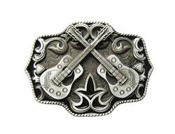 Schnalle123 Gürtelschnalle Country Music Musik Western Gitarre 3D Optik für Wechselgürtel Gürtel Schnalle Buckle Modell 111 von Schnalle123