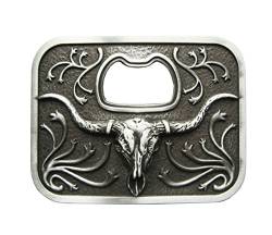 Schnalle123 Gürtelschnalle Western Western Longhorn Cowboy 3D Optik für Wechselgürtel Gürtel Schnalle Buckle Langhorn Rind Modell 220 von Schnalle123