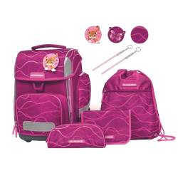 Schneiders Ergolite Cute Vibes Mädchen Schultasche - 9-teiliges Set, Orthopädisch geprüft, mit LED-Leuchtstäben, nachhaltig & ergonomisch von Schneiders