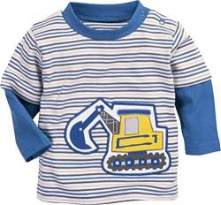 Schnizler Baby - Jungen Sweat-Shirt Interlock Bagger Geringelt 812377, 7 - Blau, 62 von Schnizler