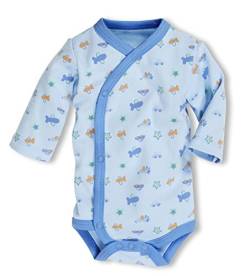 Schnizler Baby Jungen Wickelbody Bleu Allover Body, Blau (Bleu 17), 50 EU von Schnizler