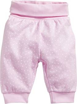 Schnizler Baby - Mädchen Jogginghose Pumphose, Babyhose Punkte mit elastischem Bauchumschlag, Rosa (Rosa 14), 18-24 Months (Herstellergröße: 92) von Schnizler