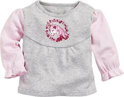 Schnizler Baby-Mädchen Sweat-Shirt Interlock Einhorn Langarmshirt, Grau (Grau/Melange 37), 56 von Schnizler