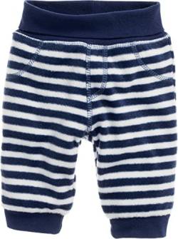 Schnizler Baby-Unisex Pumphose Fleece maritim mit Strickbund Hose, Blau (Marine/Weiß 171), 62 von Schnizler