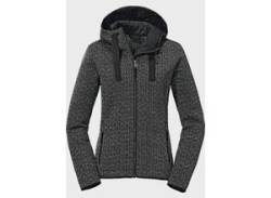 Fleecejacke SCHÖFFEL "Fleece Hoody Aurora L" Gr. 46, schwarz (9990, schwarz) Damen Jacken Sportjacken von Schöffel