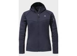 Fleecejacke SCHÖFFEL "Fleece Hoody Hydalen L" Gr. 40, blau (8820, blau) Damen Jacken Sportjacken von Schöffel