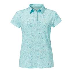 Schöffel W Polo Shirt Sternplatte Blau - Funktionales schnell trocknendes Damen Alltags Polo-Shirt, Größe 44 - Farbe Ice von Schöffel