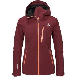 Schöffel W Ski Jacket Pontresina Rot - Atmungsaktive wasserdichte Damen Skijacke, Größe 36 - Farbe Dark Burgundy von Schöffel