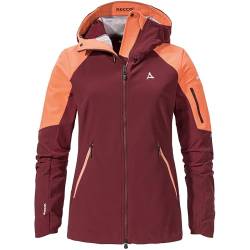 Schöffel W Softshell Jacket Kals Colorblock-Rot - Gore-Tex Atmungsaktive wasserabweisende Damen Gore-Tex Skitourenjack von Schöffel