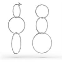 Schöner-SD Paar Ohrhänger Lange Ohrringe 3 große Ringe Hänger 925 Silber, Silberohrringe, 7cm, extra lang von Schöner-SD