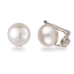 Schöner-SD Damen Ohrclips Ohrringe 925 Silber Clips Süßwasser Perlen 10mm von Schöner Schmuck-Design