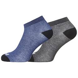 Scholl 2 Paar Socken Herren Sneaker, Cool Line, Hochwertige Garne aus Baumwolle und Polyester, Lycra-Faser (Navy/Anthrazit, 39-42) von Scholl