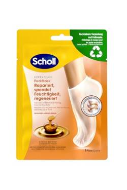 Scholl intensive feuchtigkeitsspendende nachhaltige Fußmaske mit Manuka-Honig, Sorgt für ein lang anhaltendes Gefühl von Feuchtigkeit, 1x 2 Stück von Scholl