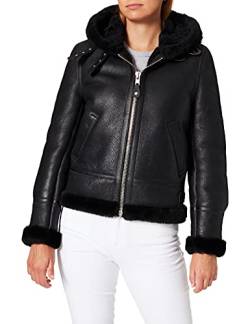 SCHOTT Damen LCW1257H Jacke, Schwarz (Black 90), 40 (Herstellergröße: L) von Schott NYC