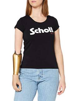 SCHOTT Damen Tslogow T-Shirt, Schwarz (Black Black), Large von Schott NYC