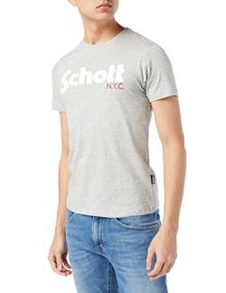 SCHOTT Herren Tslogo T-Shirt, Grau (H.Grau), Medium von Schott NYC