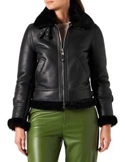 Schott NYC Damen LCW1257 Jacke, Schwarz (Black 90), L von Schott NYC