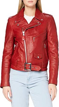 Schott NYC Damen LCW8600 Lederjacke, Rot, XXL von Schott NYC