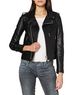 Schott NYC Damen Lederjacke LCW1601D, Schwarz ,Gr.34 (Herstellergröße: XS) von Schott NYC