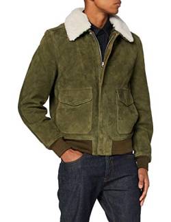 Schott NYC Herren LC2410S Lederjacke, Khaki, Small von Schott NYC