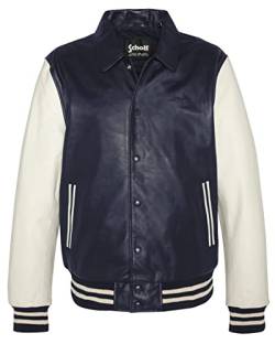 Schott NYC Herren Lccoachvars Jacket, Navy/Off-White, XXL von Schott NYC