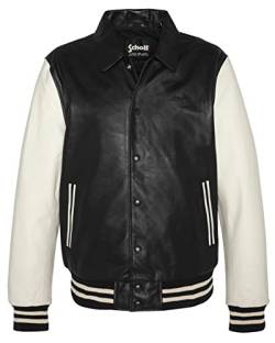 Schott NYC Herren Lccoachvars Jacket, Schwarz/Off-White, S von Schott NYC