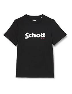 Schott NYC Mädchen TSLOGOBOY T-Shirt, schwarz, 16 Jahre von Schott NYC