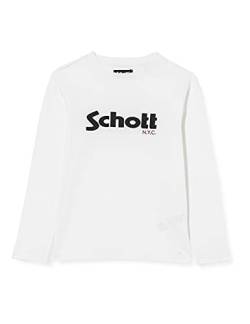Schott NYC Mädchen TSLOGOMLBOY T-Shirt, weiß, 10 Jahre von Schott NYC