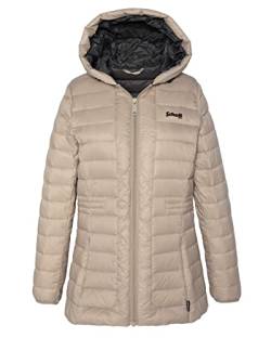 Schott NYC Unisex Baker2wrs Lange Daunenjacke für Damen, mit Federn, beige, Medium von Schott NYC